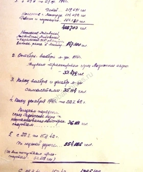 Сведения об итогах эвакуации населения с 29 июня 1941 г. по 15 апреля 1942 г. Апрель 1942 г. ЦГА СПб. Ф. 330. Оп. 1. Д. 5. Л. 1