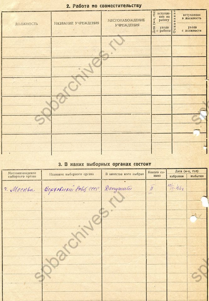 Документы из личного дела члена ВКП(б) Н.В. Соловьева. 1937-1946. ЦГАИПД СПб