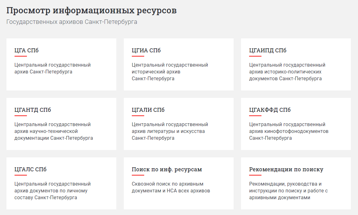 Рисунок 1. Страница «Информационные ресурсы»