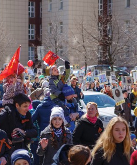 Шествие Бессмертного полка. МО Коломяги