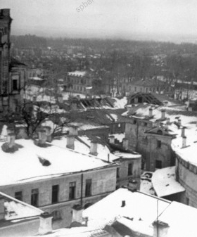 Освобожденный город Пушкин. 24 января 1944 г. Автор съемки Г.И. Чертов. ЦГАКФФД СПб. Ар. 174396