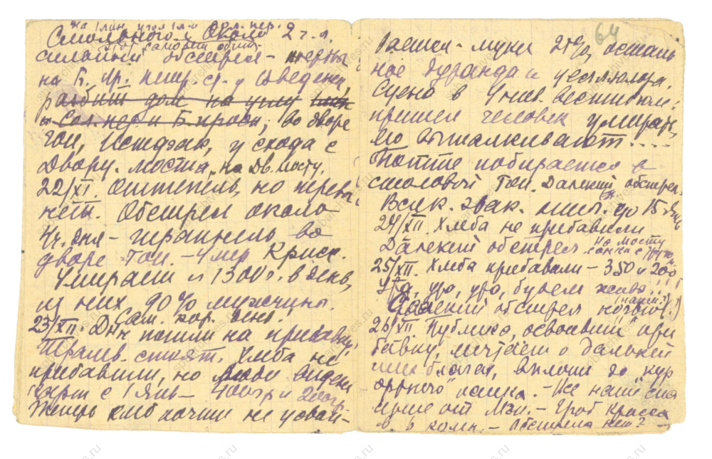 ЦГАНТД СПб. Ф.Р-153. Оп.1. Д.94. Л.63об, 64